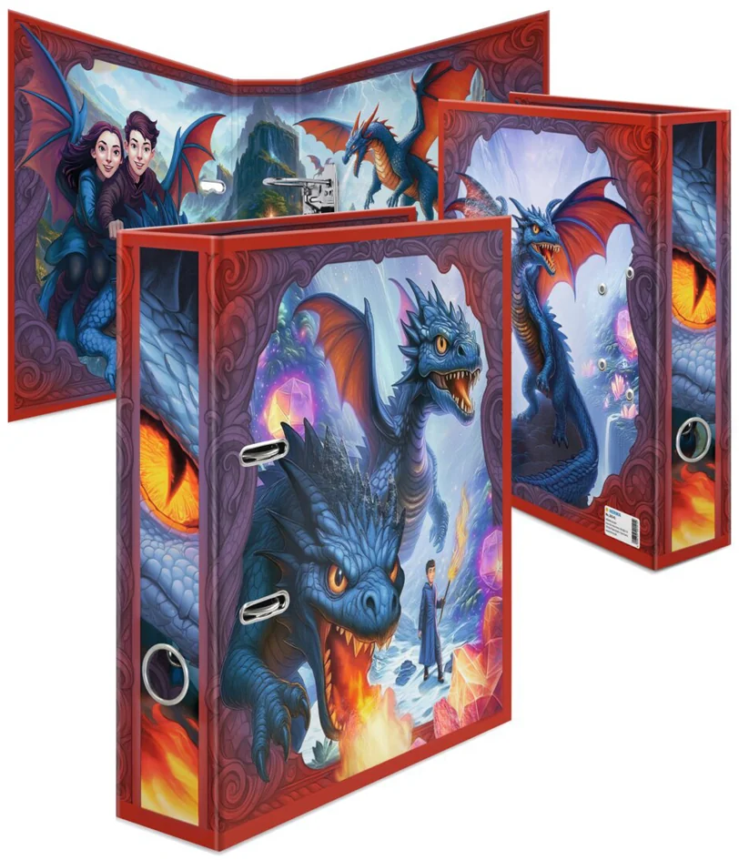 HERMA Classeur à motif 'Dragons', A4, largeur du dos: 70 mm - OEM 20141