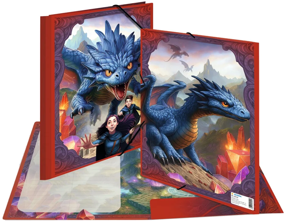 HERMA Chemise à élastique 'Dragons', carton, A4 - OEM 20142