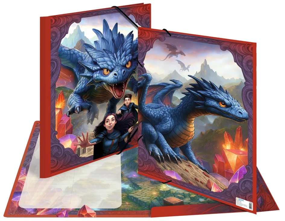 HERMA Chemise à élastique 'Dragons', carton, A3 - OEM 20143
