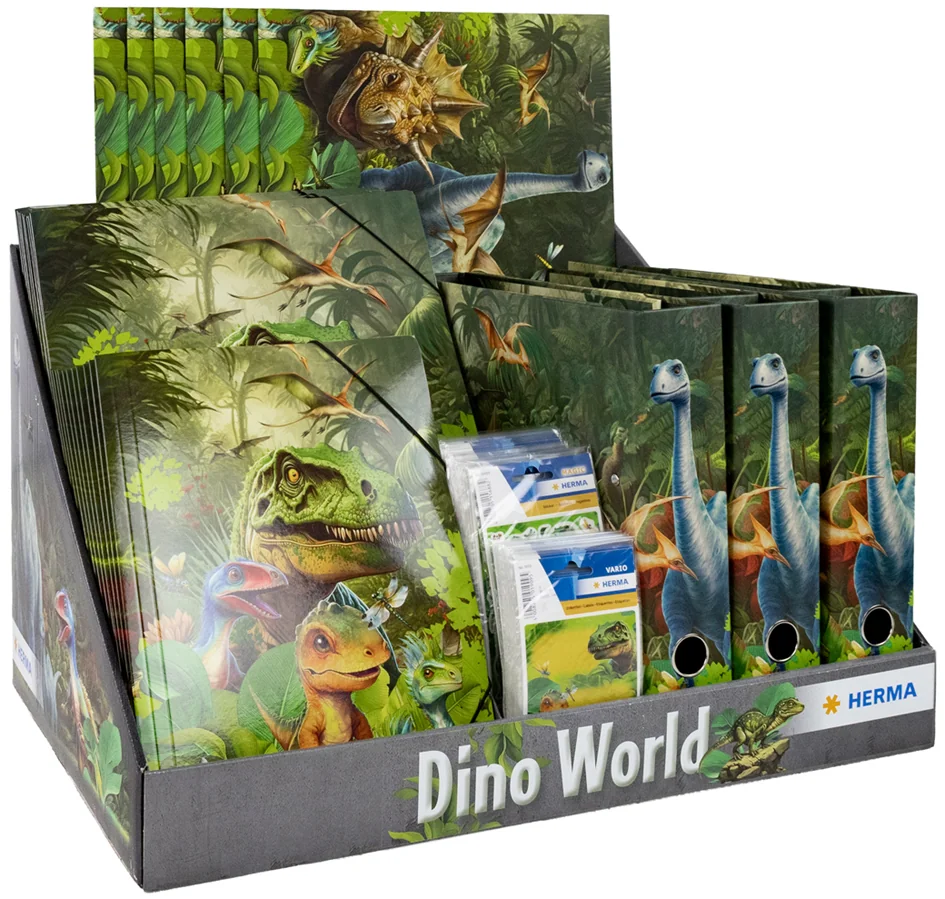 HERMA Série de motifs 'Dino World', présentoir - OEM 20164