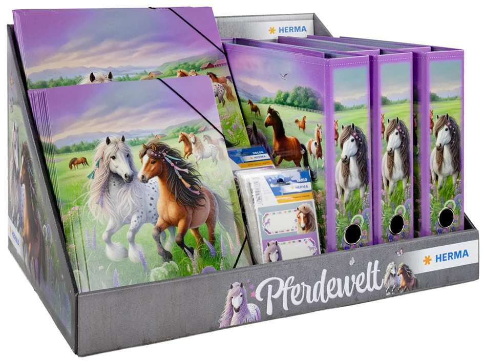 HERMA Série de motifs 'Le monde des chevaux', présentoir - OEM 20166