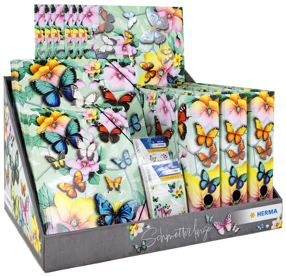 HERMA Série de motifs 'Papillons', présentoir - OEM 20168