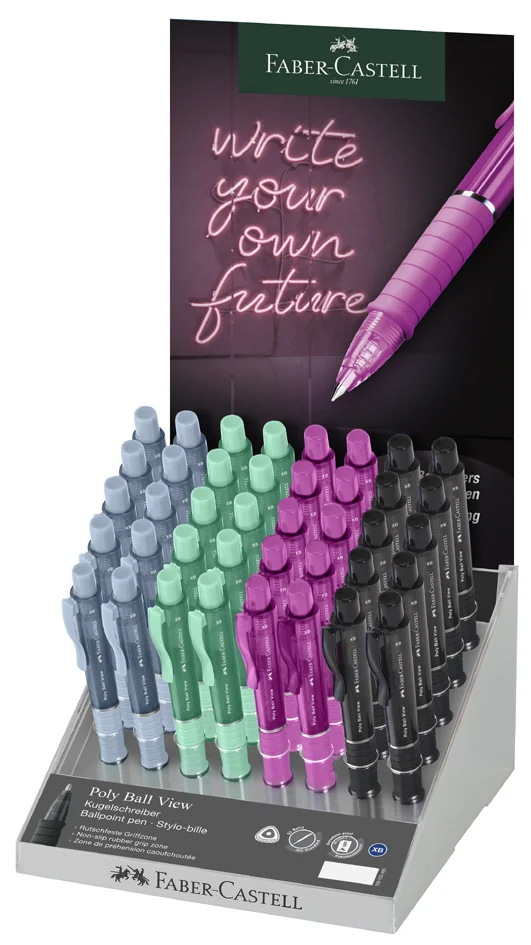 FABER-CASTELL Stylo à bille rétractable POLY BALL VIEW - OEM 145756