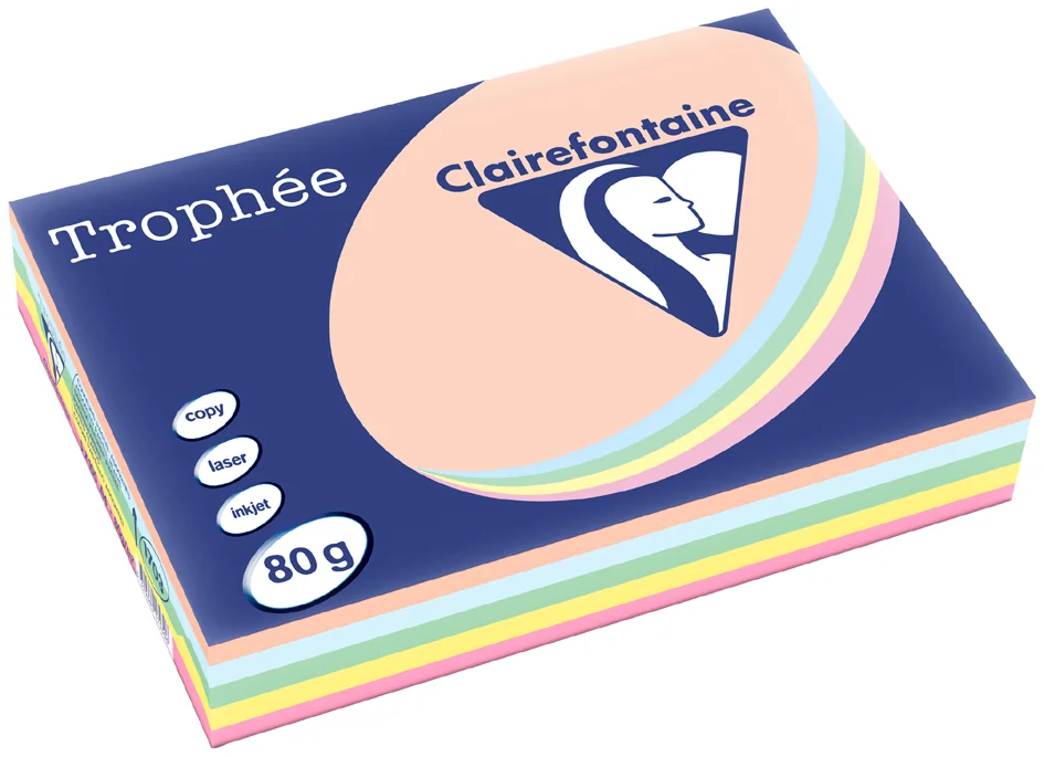Clairefontaine Papier universel Trophée, A4, assorti intense - OEM 1713C
