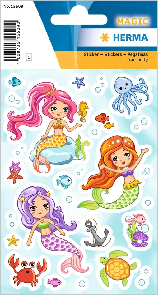 HERMA Sticker MAGIC Mermaid, film pailleté - OEM 15782