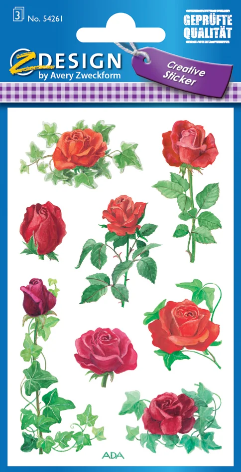 Avery Zweckform ZDesign CREATIVE Sticker 'lierre de roses' - OEM 54261