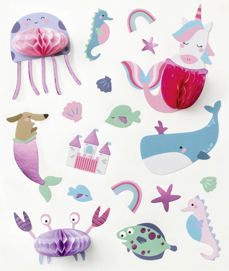 folia Sticker boule en papier SWEET OCEAN - OEM 18403