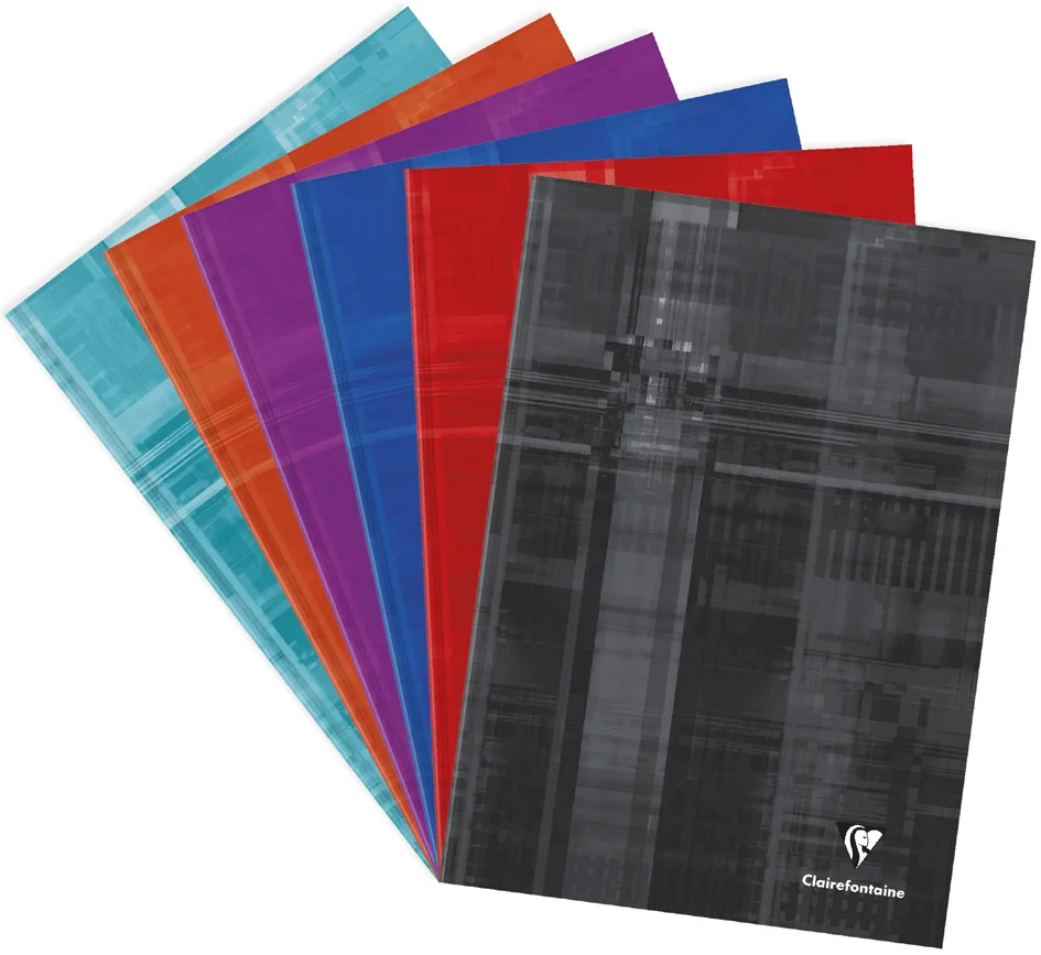 Clairefontaine Cahier broché rembordé rigide, A4, séyès - lot de 5 - OEM 9041C
