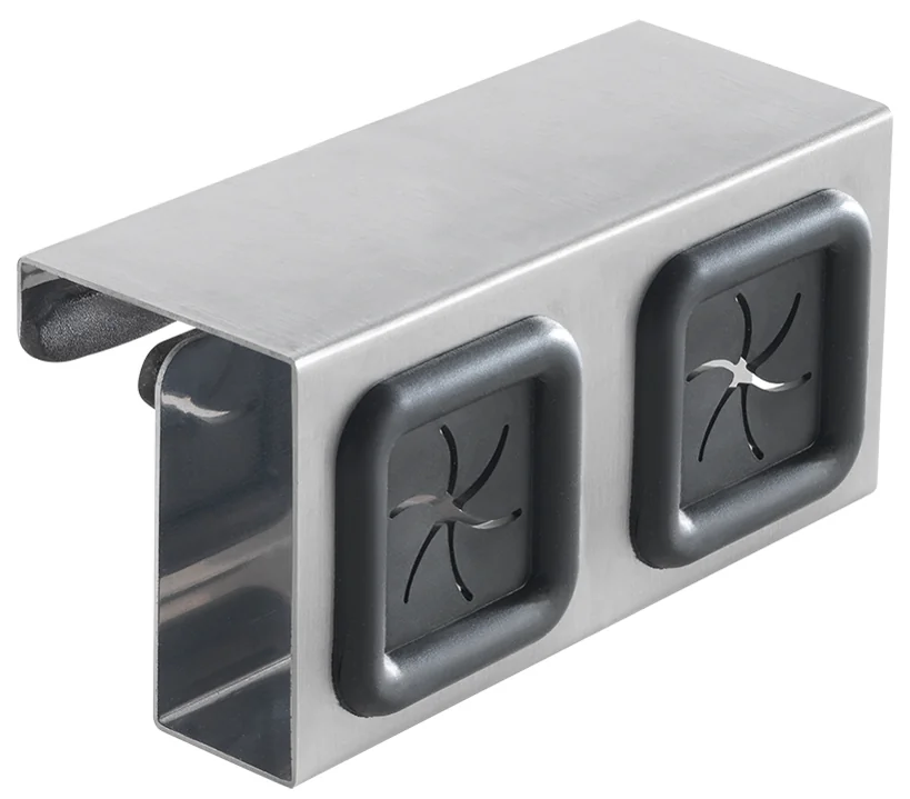 metaltex Accroche-torchon double, à suspendre, argent/noir - OEM 297157000