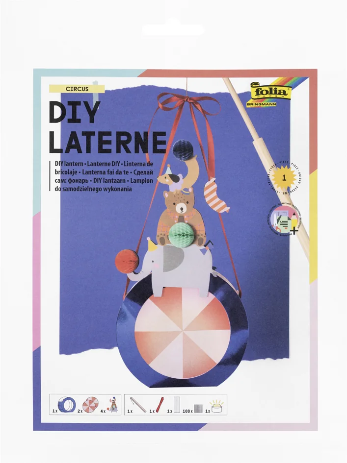 folia Lanterne DIY Circus, bleu métallisé - OEM 94403
